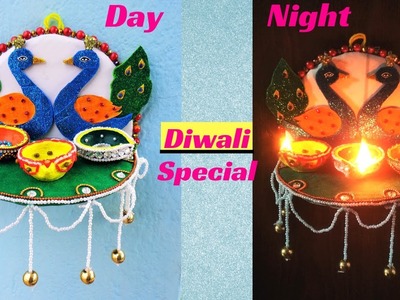 DIY Wall hanging diya stand| Diwali Home Decoration ideas