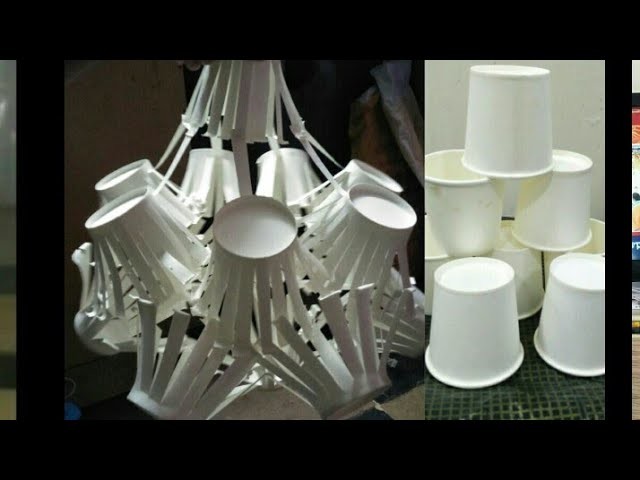 Diy west of best easy how to make paper cups kandil | lamp आकाश कंदील diwali home decoration