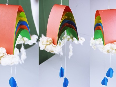 Easy DIY 3D Paper Rainbow Kids Crafts