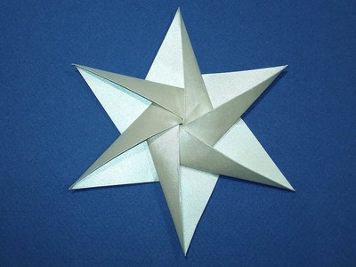 Easy Origami star. 3D Paper star 6 point. Ideas for Christmas decorations.