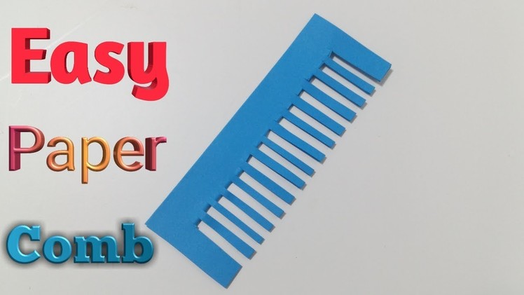 Easy Paper Comb- How to make Origami Paper Comb