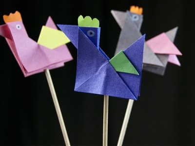 Easy to make a paper chicken for kids