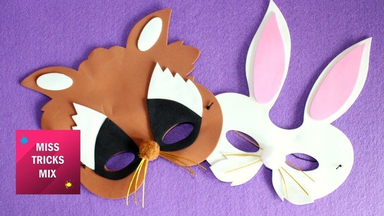 Halloween Foam Paper Masks For Kids | Halloween Crafts.