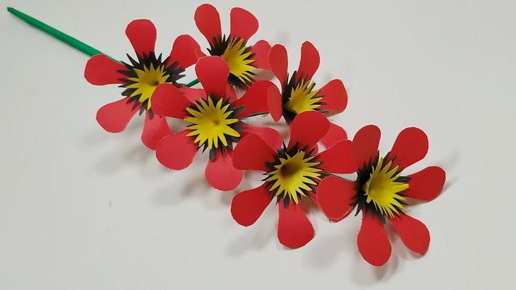 Handcraft: Paper Stick Flower Beautiful idea for Room Decoration || Jarine's Crafty Creation
