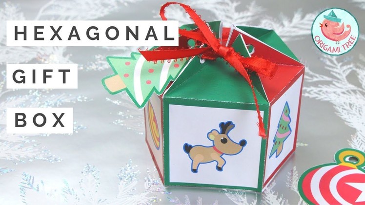 Hexagonal Carton Box Tutorial w. FREE Printable Template - How to Make a Hexagon Gift Box