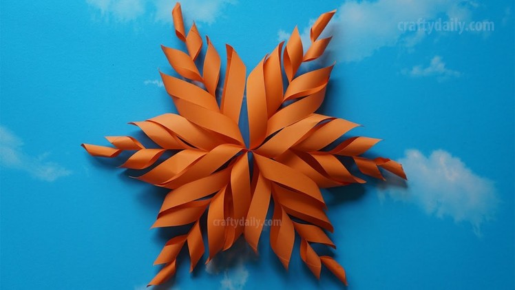 How To Make 3D Paper Snowflakes Step by Step Tutorial - Christmas Decorations #02
