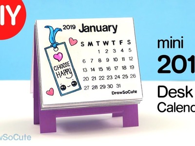 How to Make a 2019 mini Calendar | Easy DIY Paper Craft