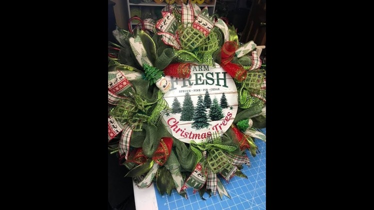 How to make a Christmas Wreath Pine Tree Theme