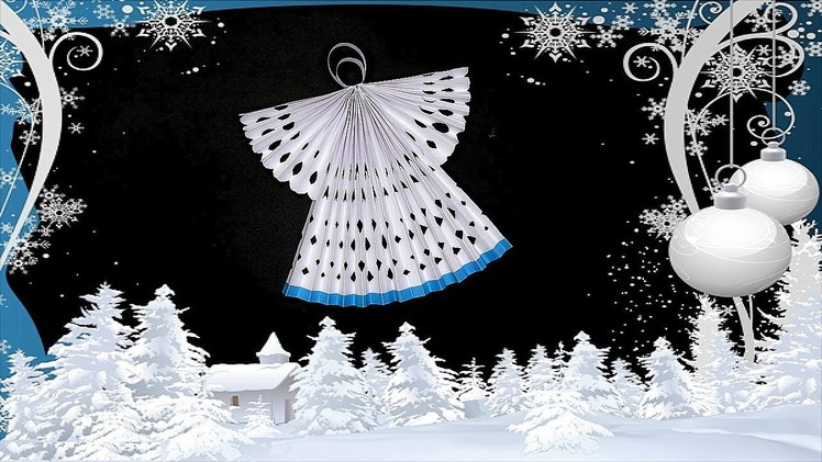 How to make a paper angel ❄ DIY angel with paper ❄ Christmas tree decorations