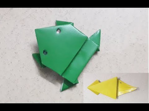 How to make a paper frog | origami jumping frog frog