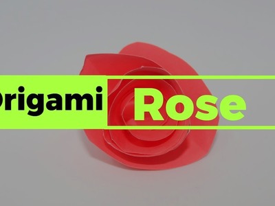 How to make an origami rose - Easy mini paper flower