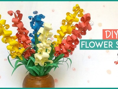 How to Make Beautiful Paper Stick Flower |  Easy Origami Flowers for Beginners Making | Flower Stick