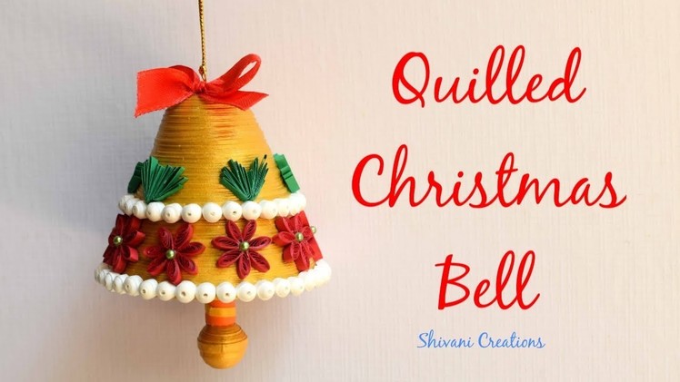 How to make Christmas Bell. Quilling Christmas Bell. Quilled Jingle Bell