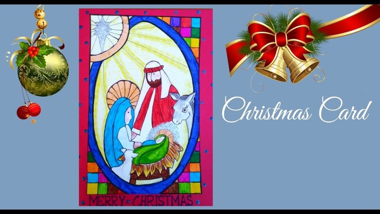 How to make Christmas Card | Easy Christmas Card | How to Draw Baby Jesus