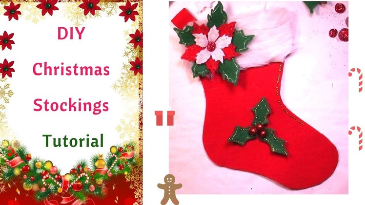 How to Make  Christmas Stockings with Felt : Easy Tutorial