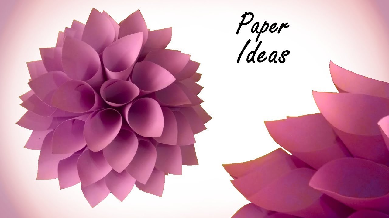 How to make DAHLIA from paper | HOME DECORATION