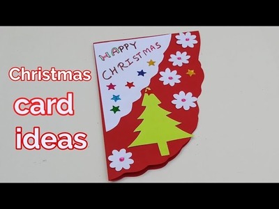 How to make Happy Christmas greeting cards crafts ideas Handmade,Christmas tree greeting card making