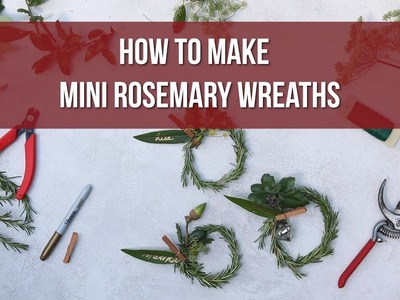 How to Make Mini Rosemary Wreath Place Cards | Wreath Making Ideas