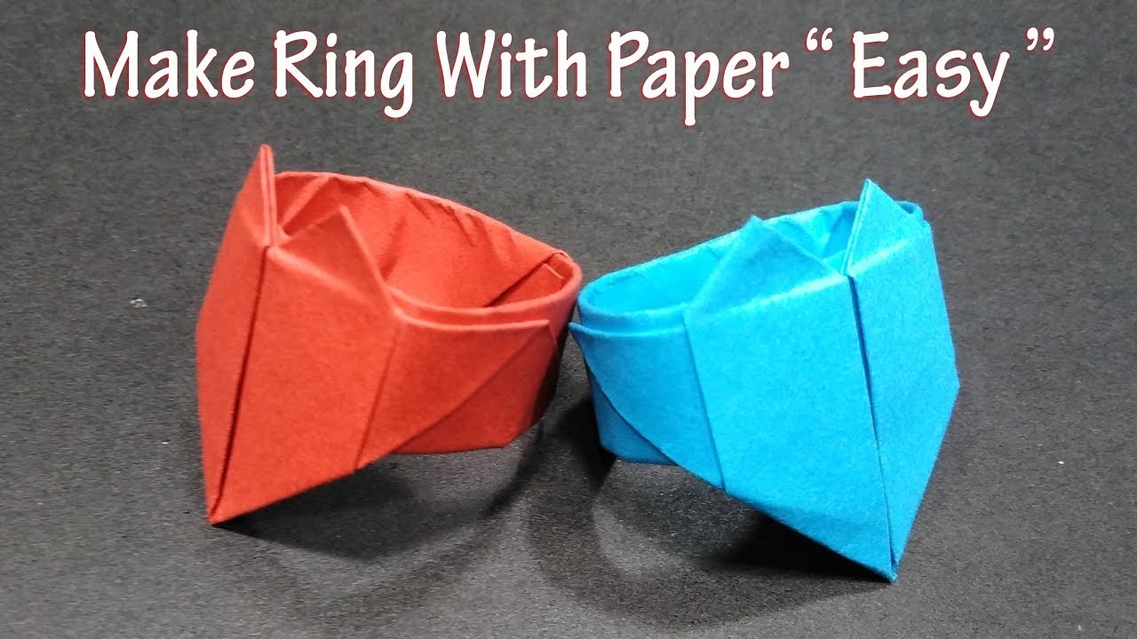 How To Make Origami Ring With Paper Easy Way Origami Diy 