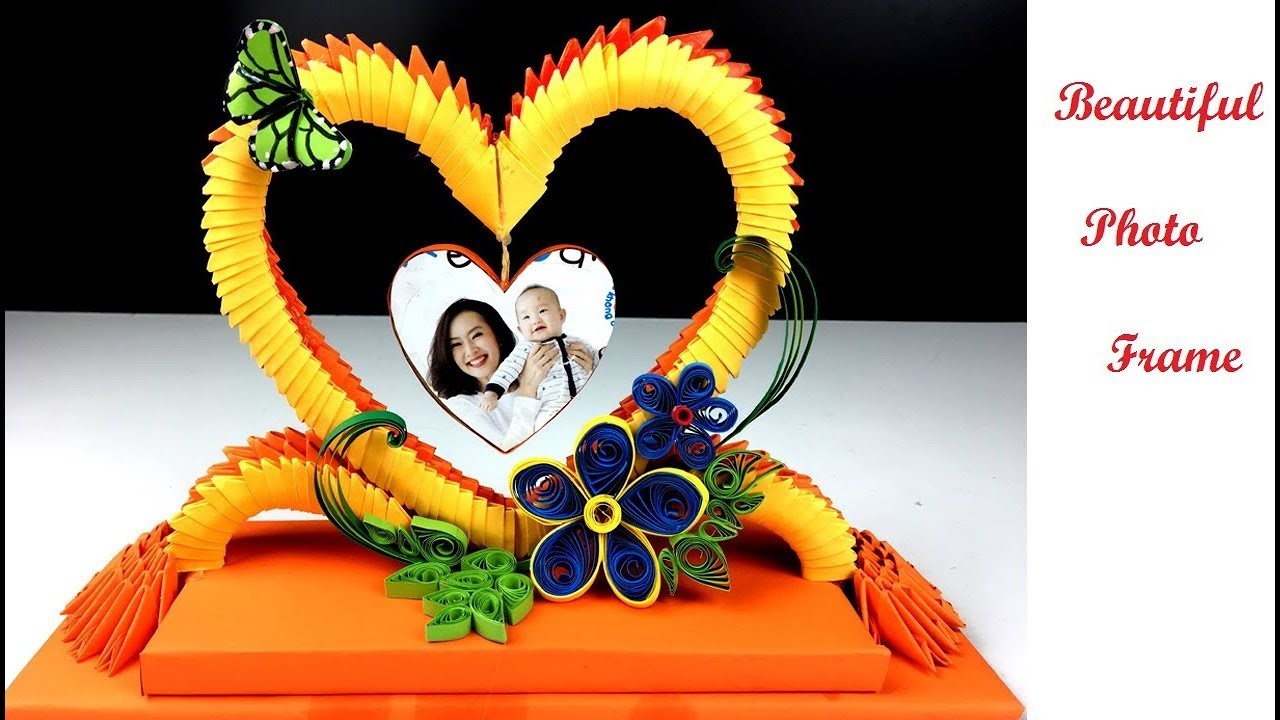 Download How To Make Photo Frame Using Paper 3d Origami Showpiece Decoration Ideas At Home