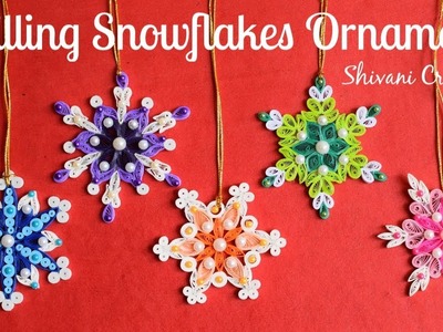 How to make Quilling Snowflakes. 5 Different Paper Snowflakes for Christmas Decoration