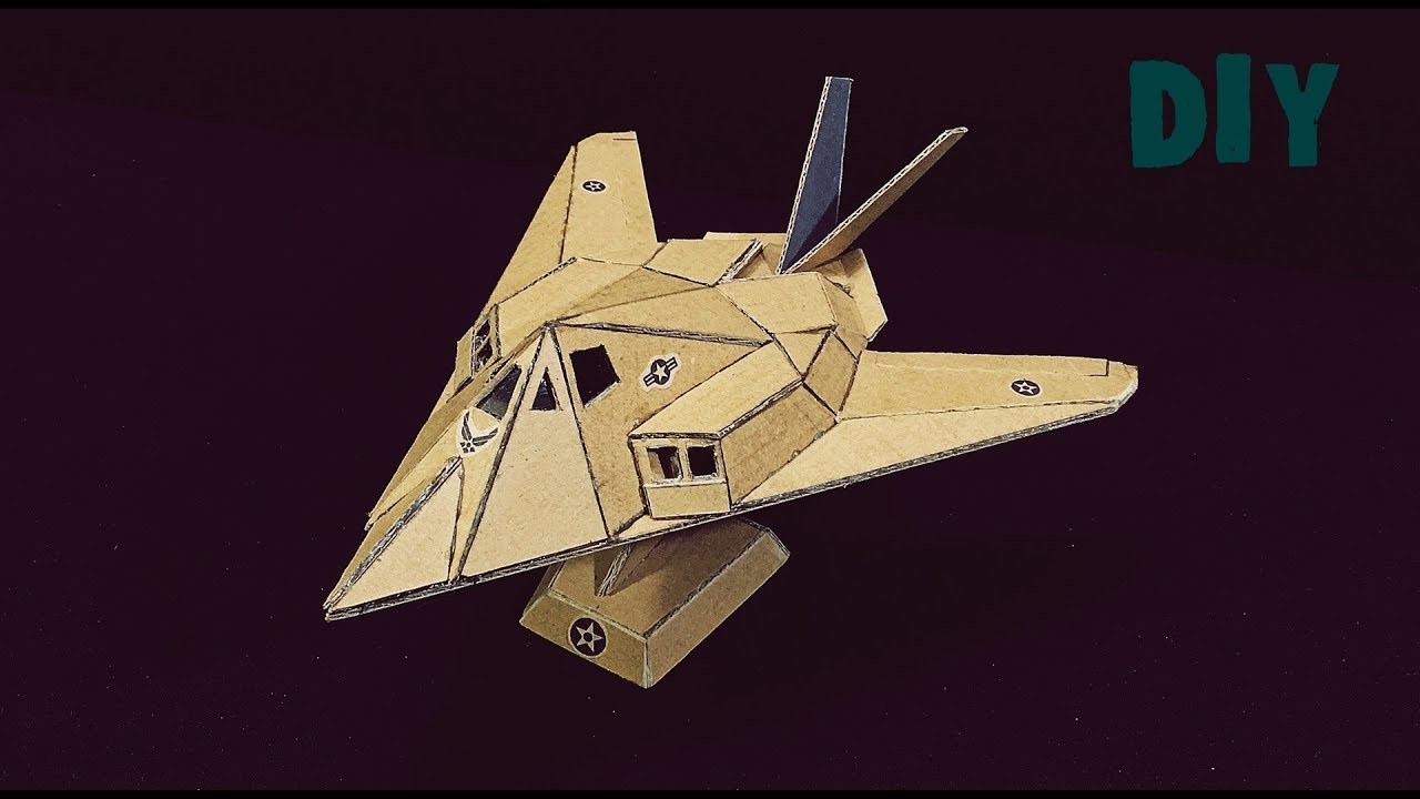How to make Stealth Aircraft\ Lockheed F117 Nighthawk\ from CARDBOARD