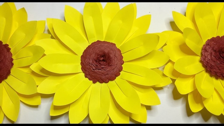 HOW TO MAKE SUNFLOWER | PAPER CRAFTS TUTORIAL