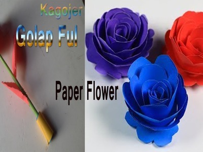 Kagojer Golap Ful Banano Deccan || Paper Flower || kagojer Ful || Kagojer Golap