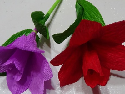 Make Beautiful Flower with Paper - Making Paper Flowers Step by Step - AB Crafts