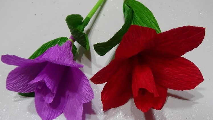 Make Beautiful Flower with Paper - Making Paper Flowers Step by Step - AB Crafts