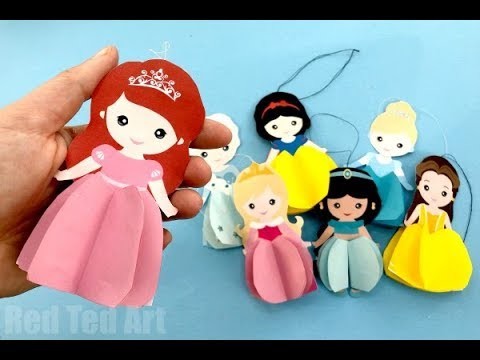 Paper Ariel Doll Ornament DIY with Printable