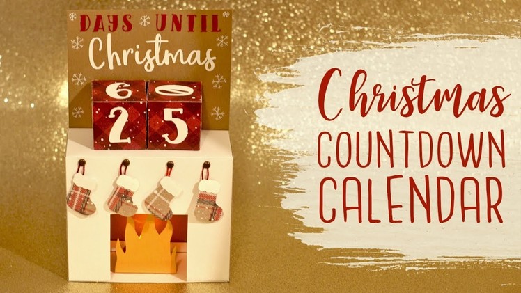 Paper Christmas Countdown Calendar Tutorial - Mini Fireplace Mantle with Stockings ????