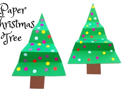 Paper Christmas Tree - Easy kids crafts