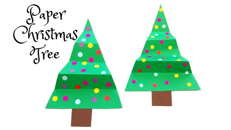 Paper Christmas Tree - Easy kids crafts