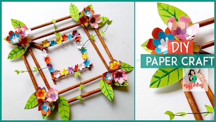 Paper Flower Wall Hanging - DIY Hanging Flower Easy Wall Decoration Ideas - Paper Craft