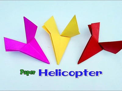 Paper Flying Helicopter || Origami Helicopter || DIY