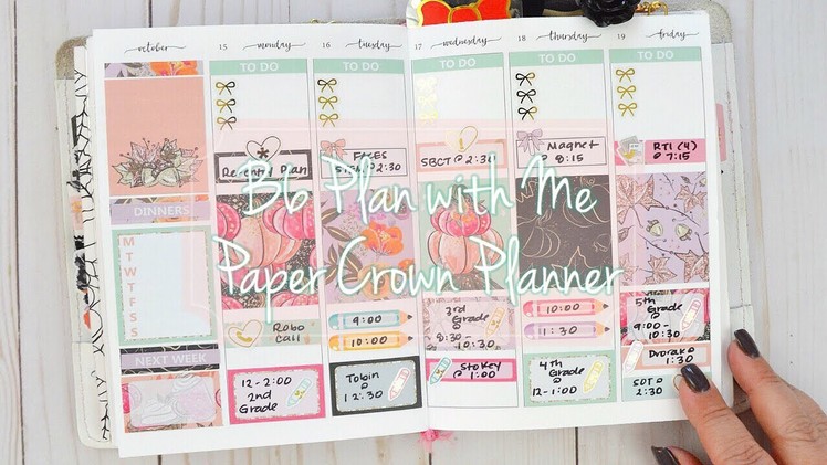Plan with Me. Paper Crown Planner. Printable Stickers