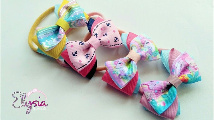 [PREVIEW] Headband ideas : Three Color Ribbon Bow Headband | DIY by Elysia Handmade