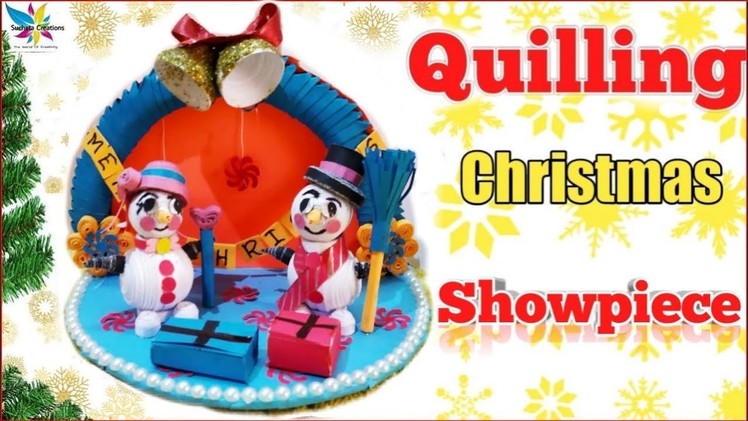 Quilling Showpiece For Christmas | How To Make Quilling Snowman | Christmas Decoration |Part 2