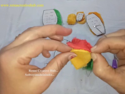 Soft Toys Parrot. .  DIY How to make Soft toys Parrot at home
