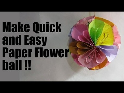 Star flower ball - easy paper flower ball tutorial - Anshika Bhardwaj Crafts