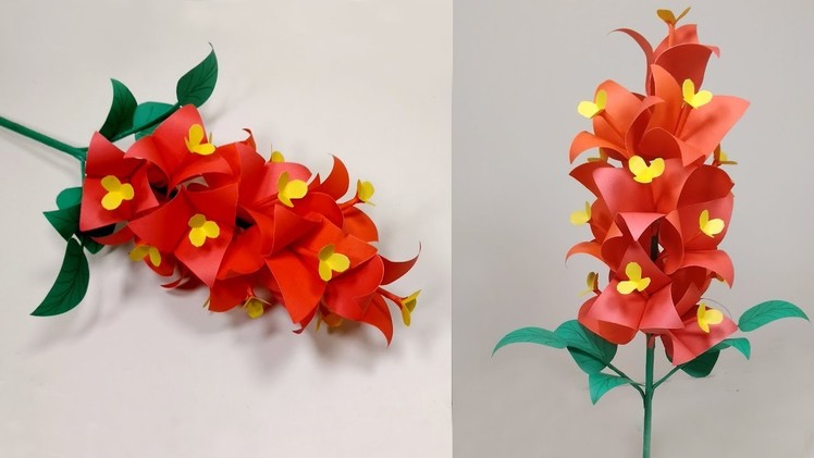 Stick Flower for Room Decoration || DIY Paper Stick Flower with Paper | Jarine's Crafty Creation