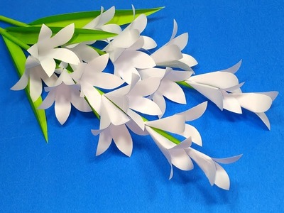 Stick Flower: Very Beautiful Tuberose Making with paper|DIY Paper Stick Flower|Abigail Paper Crafts