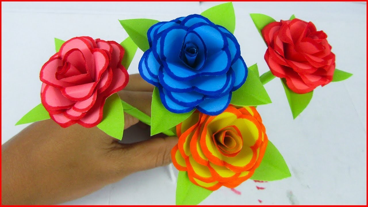 how to make a paper rose with notebook paper