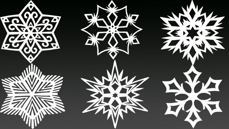 TOP 6 Amazing Paper Snowflakes in 5 MINUTES EACH - THE BEST DIY EASY - Yakomoga