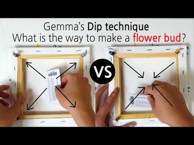(116) Dip technique _ What is the way to make a flower bud? _ Four canvases _ Designer Gemma77