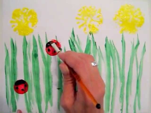A Toddler.Preschool Ladybug Printing Lesson