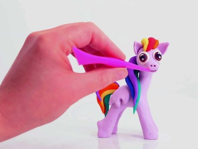 Baby Rainbow pony ???? Superhero Play Doh Stop motion cartoons