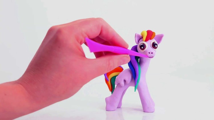 Baby Rainbow pony ???? Superhero Play Doh Stop motion cartoons