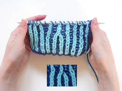 Brioche Knit Tips: Brioche Right Slanting Unwrapped Decrease (brRsl Uw dec)